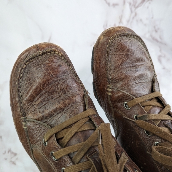 HS Trask Boots Mens 11 Kalispell Brown Leather Lace Up Chukka Ankle Shoes - Picture 9 of 11